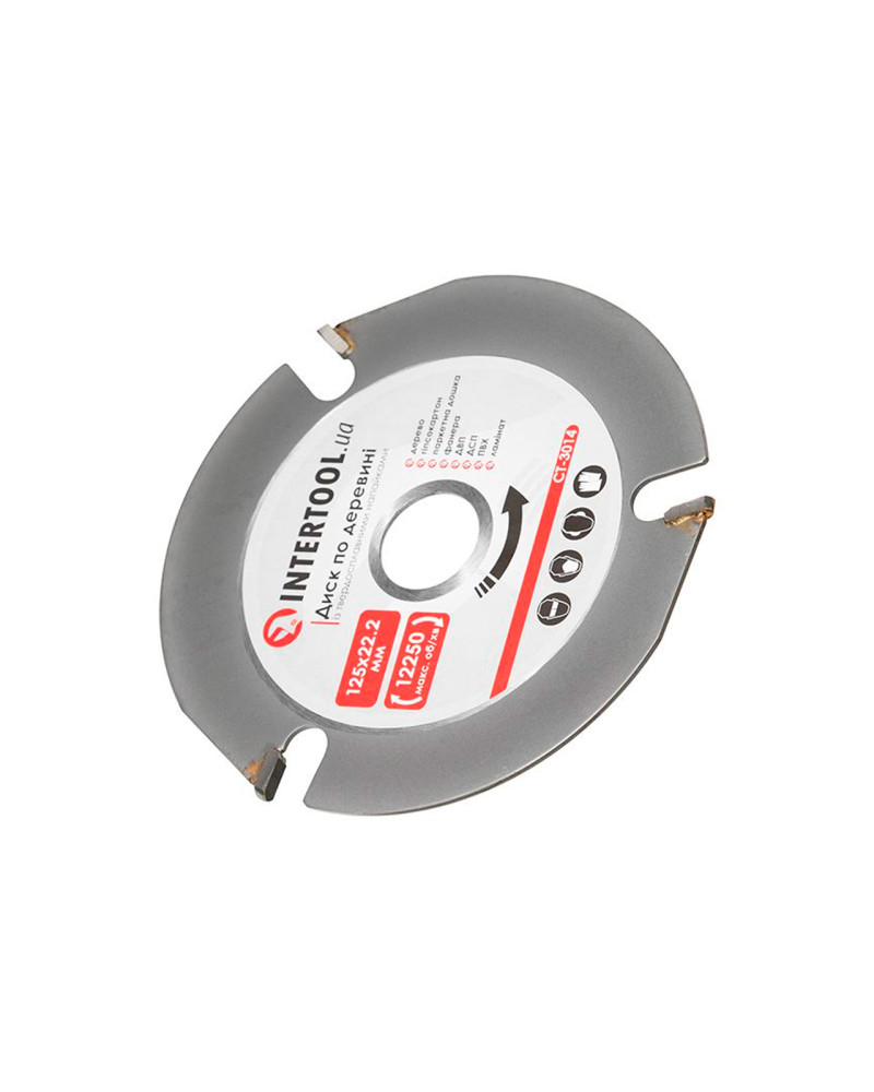 Диск пильний по дереву Intertool - 125 x 22,2 мм x 3T PRO (CT-3014)