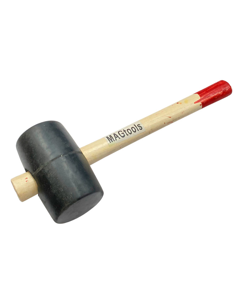 Киянка MAGtools - 350г x 50мм, чорна гума, дерево ручка (м-х-146)