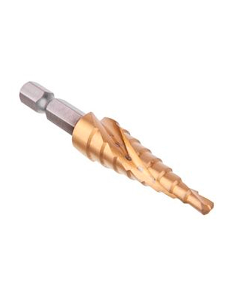 Свердло сходове по металу Intertool - 4-12мм спіральне HEX (SD-5836)