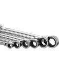Набір ключів ріжково-накидних Intertool-Storm - 8-19мм з тріскачкою DIN3113 (6шт) (XT-1302)