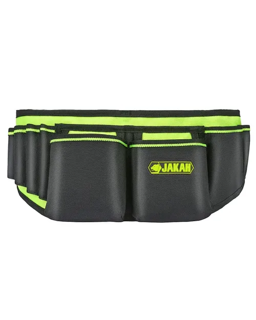 Пояс для інструментів JAKAH (12 кишень, металевий зажим для рулетки, ремінець для стрічки)