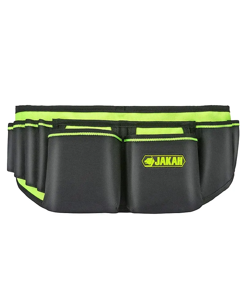 Пояс для інструментів JAKAH (12 кишень, металевий зажим для рулетки, ремінець для стрічки)